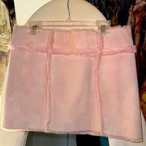 Ugg sheepskin shearling suede  skirt xs